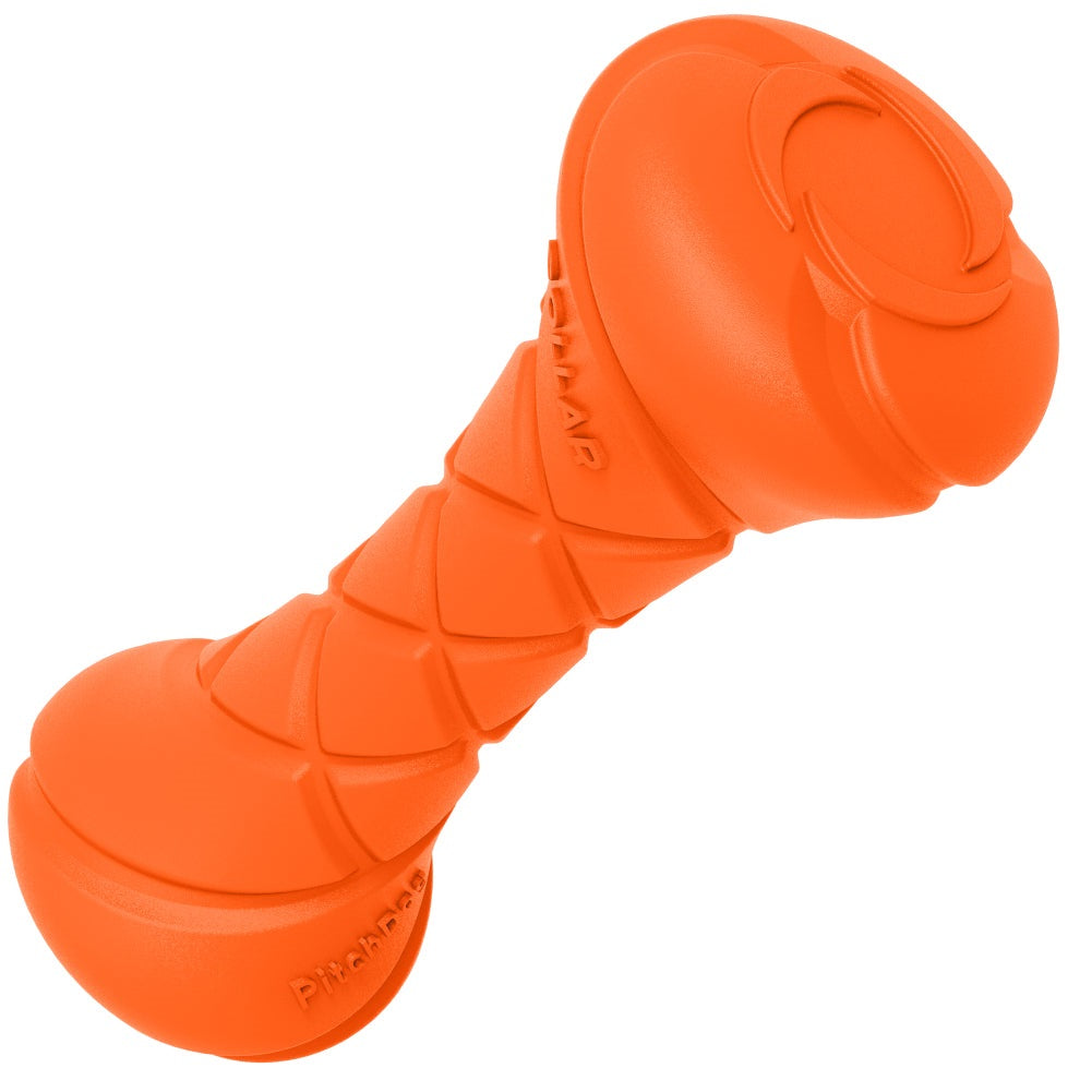Safe and Durable Barbell Dog Toy Orange Safe and Durable Barbell Dog Toy Orange