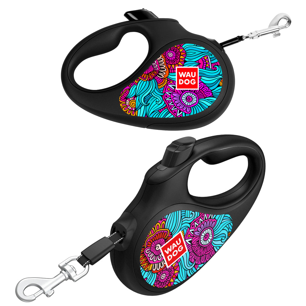 Retractable dog leash with a unique design