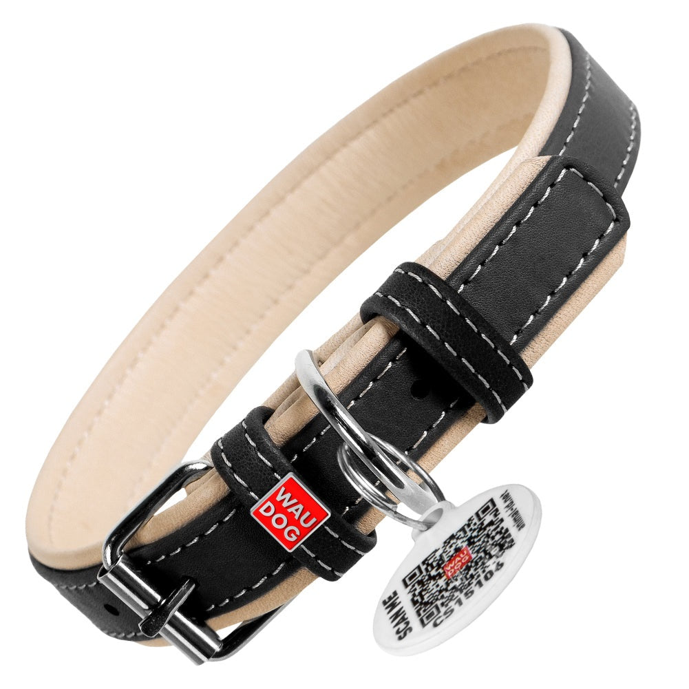 Heavenly soft leather collar for dogs
