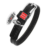 Glamour leather dog collar