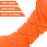 Safe and durable barbell-shaped dog toy