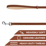 Heavenly soft leather dog leash