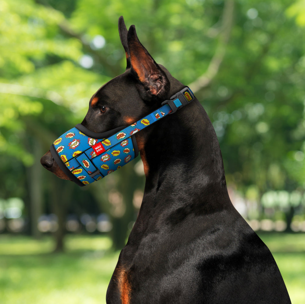 Nylon muzzle with a unique design for dogs