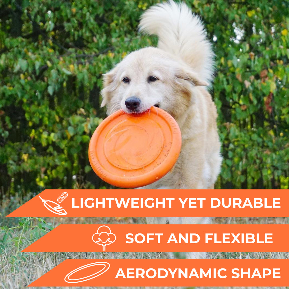 Lightweight and flexible flying disk for dogs