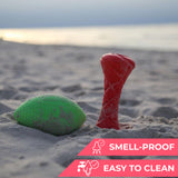 Safe and durable barbell-shaped dog toy