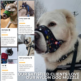 Nylon muzzle with a unique design for dogs