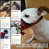 Nylon muzzle with a unique design for dogs