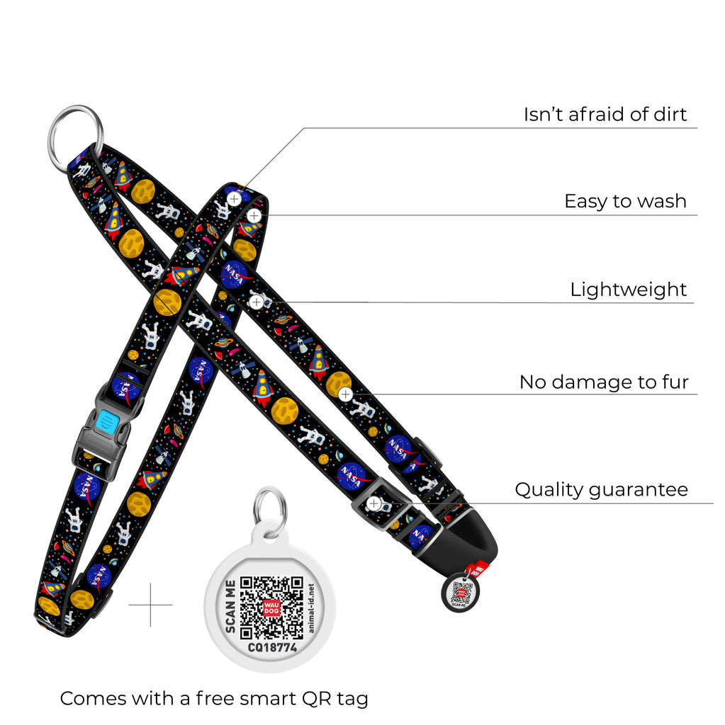 Nylon overhead harness with a unique design for dogs