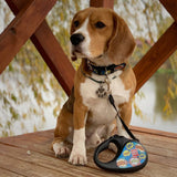 Retractable dog leash with a unique design